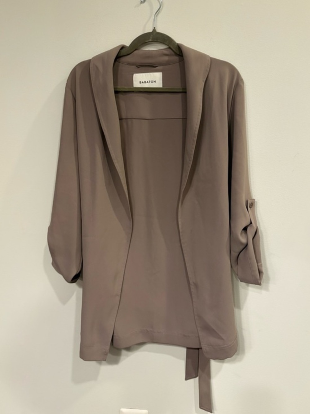 Babaton Taupe Open-Front Lightweight blazer Jacket small